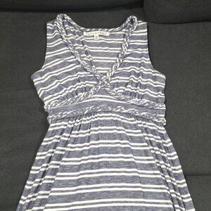Max Studio Blue and White Striped Maxi Dress. Size XS
